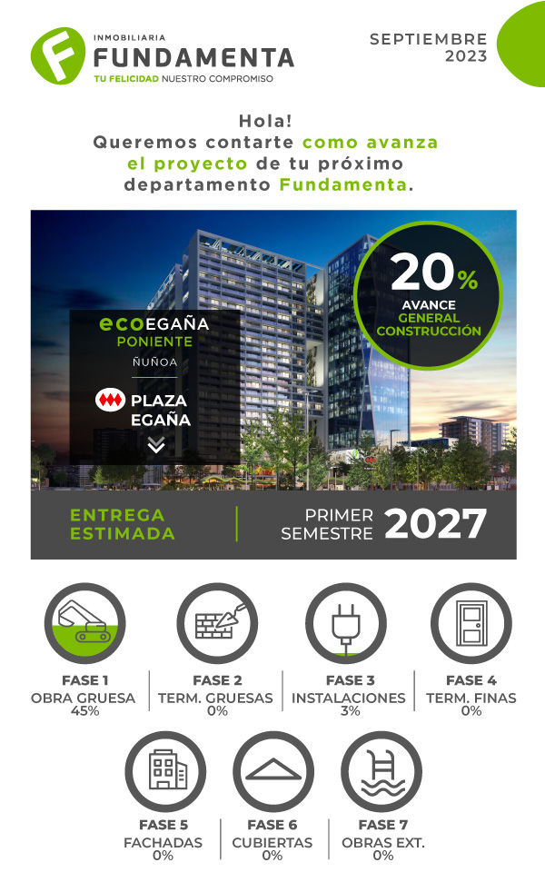 Avance de obra Eco Egaña Poniente